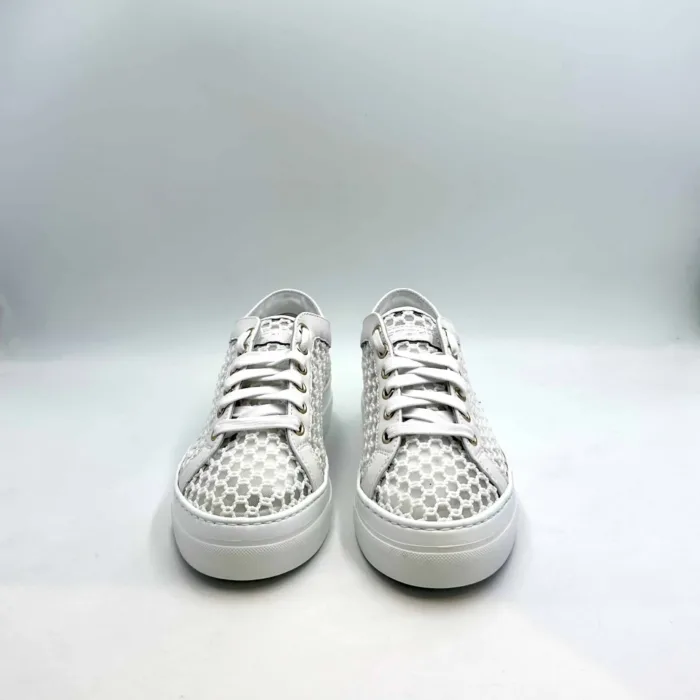 Sneakers Stokton in Rete Bianca art. 111-D H 4cm, foto 2 di 5