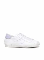 Sneakers Donna Philippe Model Paris Prsx In Pelle Bianca con Spoiler Glicine cod. PRLD VJ01