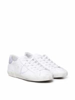 Sneakers Donna Philippe Model Paris Prsx In Pelle Bianca con Spoiler Glicine cod. PRLD VJ01 - immagine 2