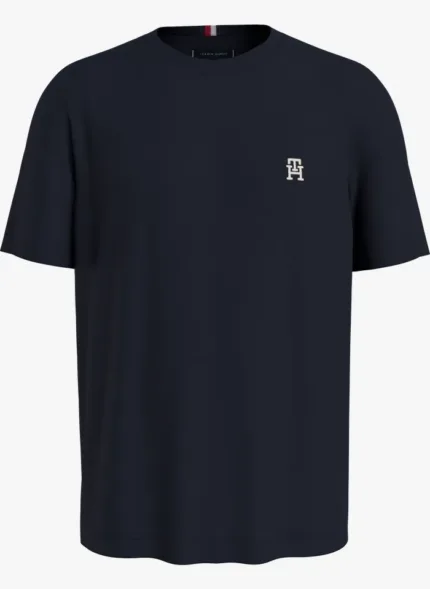 T-Shirt Uomo Regular Fit Tommy Hilfiger Monogram Blu art. MW0MW33987 DW5