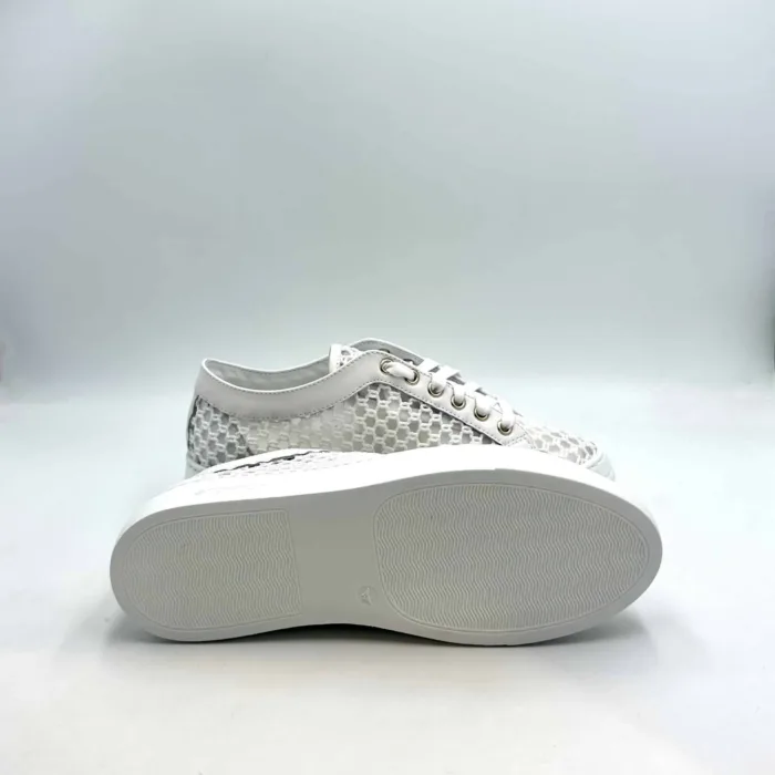 Sneakers Stokton in Rete Bianca art. 111-D H 4cm, foto 5 di 5