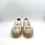 Sneakers Stokton in Rete effetto oro e zeppa in corda art. 111-D H 4cm - immagine 2