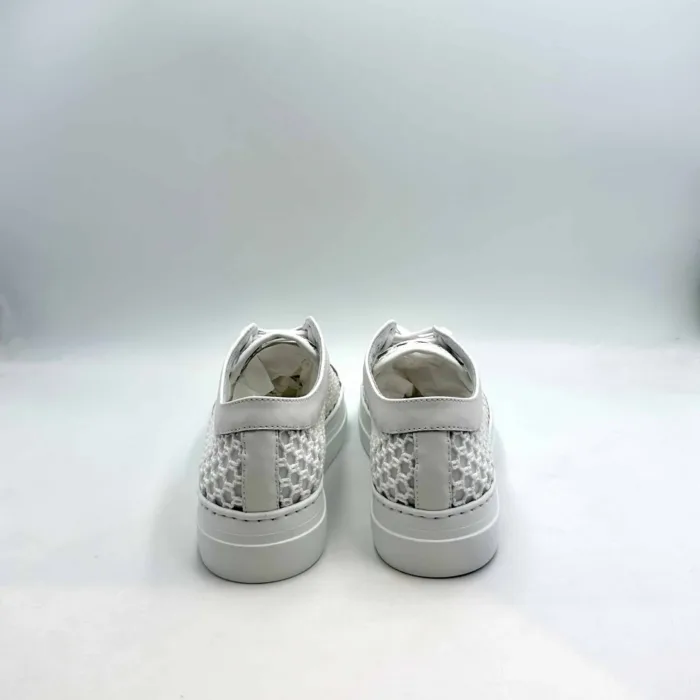 Sneakers Stokton in Rete Bianca art. 111-D H 4cm, foto 4 di 5