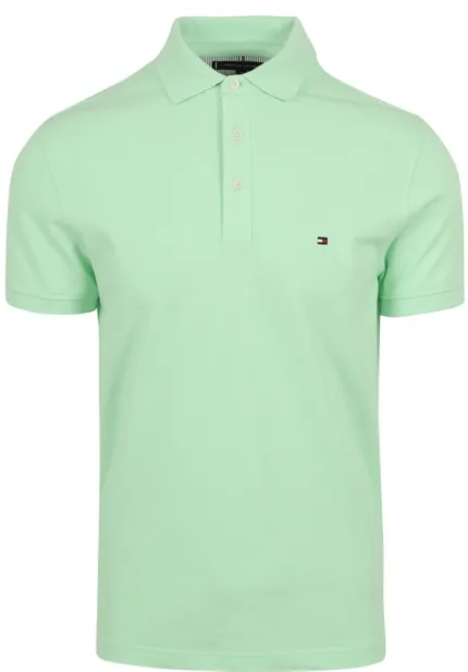 Polo 1985 Slim Fit Manica Corta Uomo Tommy Hilfiger Verde Menta art. MW0MW17771 LXZ
