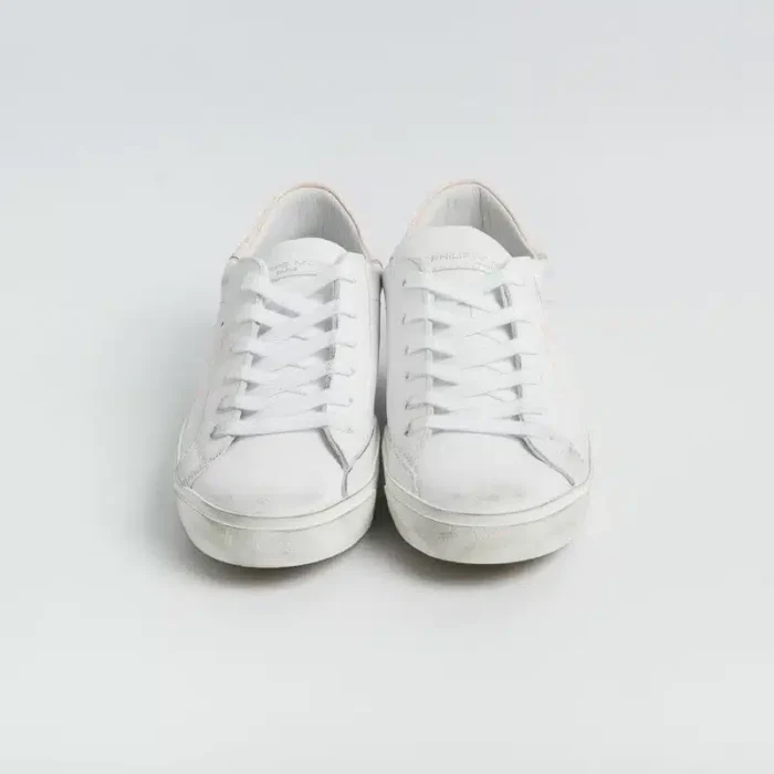 Sneakers Donna Philippe Model Paris Prsx In Pelle Bianca con Spoiler Nude cod. PRLD VJ02, foto 3 di 5