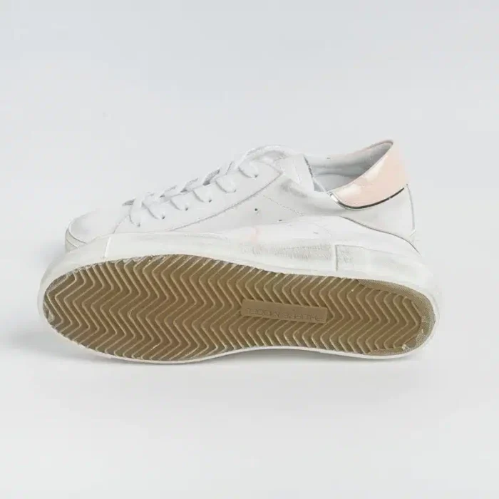 Sneakers Donna Philippe Model Paris Prsx In Pelle Bianca con Spoiler Nude cod. PRLD VJ02, foto 5 di 5