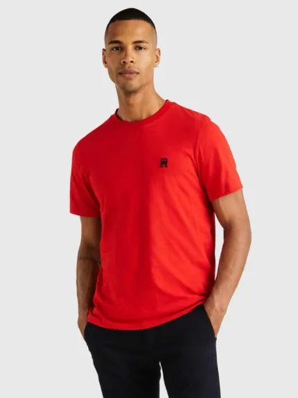 T-Shirt Uomo Regular Fit Tommy Hilfiger Monogram Rossa Acceso art. MW0MW33987 XND