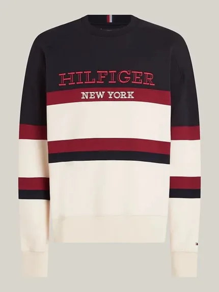 Felpa Girocollo Uomo Tommy Hilfiger Monotype Color Block art. MW0MW33663 AEF