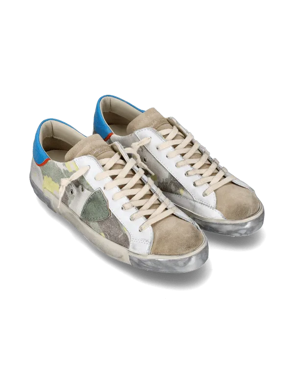 Sneakers Uomo Philippe Model Paris Prsx In Tela Camouflage cod. PRLU CF22, foto 2 di 6