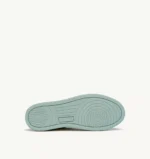Sneaker Donna autry Medalist Low Bicolor in Pelle bianca e Tela Verde Acqua mod. AULW CB12 - immagine 4