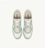 Sneaker Donna autry Medalist Low Bicolor in Pelle bianca e Tela Verde Acqua mod. AULW CB12 - immagine 5