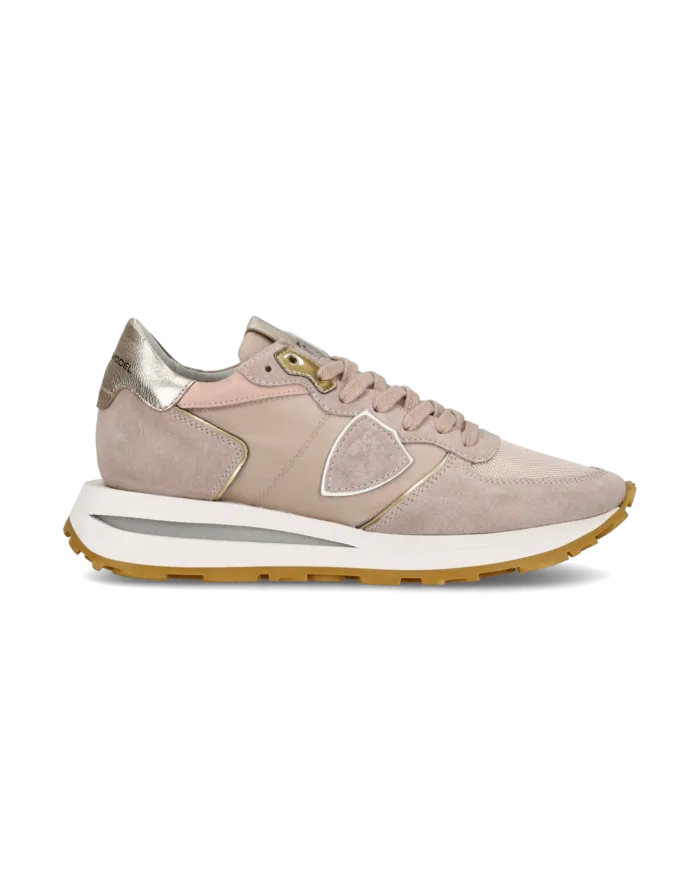 Sneakers Donna Philippe Model Tropez Haute In Camoscio Rosa cod. TKLD W008, foto 1 di 6