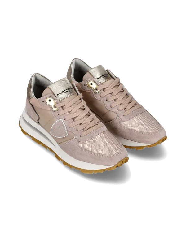 Sneakers Donna Philippe Model Tropez Haute In Camoscio Rosa cod. TKLD W008, foto 2 di 6