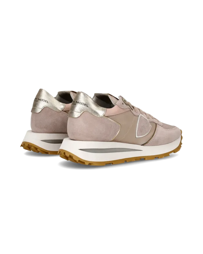 Sneakers Donna Philippe Model Tropez Haute In Camoscio Rosa cod. TKLD W008, foto 6 di 6