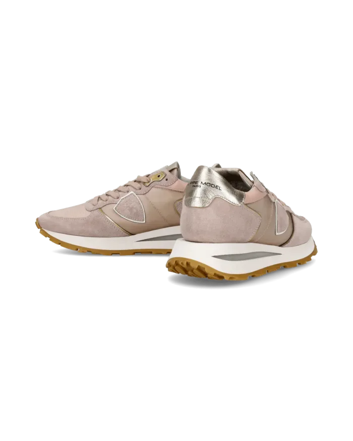 Sneakers Donna Philippe Model Tropez Haute In Camoscio Rosa cod. TKLD W008, foto 3 di 6