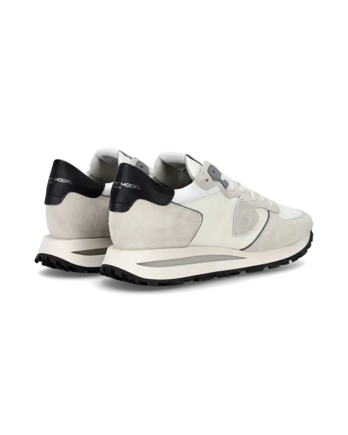 Sneakers Uomo Philippe Model Tropez Haute In Camoscio Bianco cod. TKLU W007, foto 5 di 6
