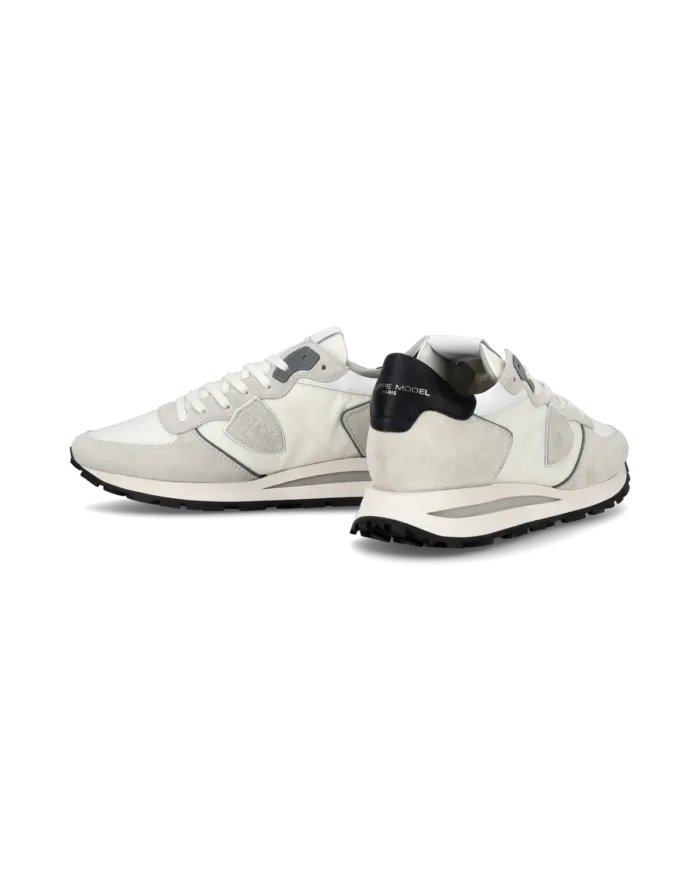 Sneakers Uomo Philippe Model Tropez Haute In Camoscio Bianco cod. TKLU W007, foto 6 di 6