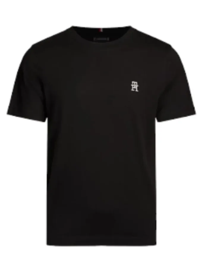 T-Shirt Uomo Regular Fit Tommy Hilfiger Monogram Nera art. MW0MW33987 BDS, foto 1 di 1