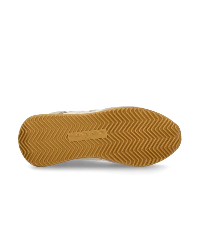 Sneakers Donna Philippe Model Tropez In Camoscio Beige e Dettagli Glicine cod. TZLD WN74, foto 5 di 6