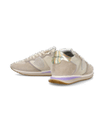 Sneakers Donna Philippe Model Tropez In Camoscio Beige e Dettagli Glicine cod. TZLD WN74 - immagine 4
