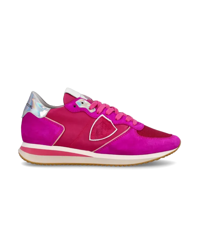 Sneakers Donna Philippe Model Tropez In Camoscio Fucsia cod. TZLD WN76, foto 1 di 5