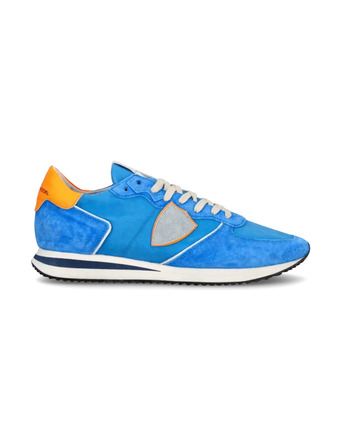 Sneakers Uomo Philippe Model Trpx Tropez In Camoscio Blu Elettrico cod. TZLU WN77, foto 1 di 5