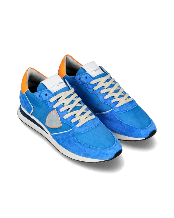 Sneakers Uomo Philippe Model Trpx Tropez In Camoscio Blu Elettrico cod. TZLU WN77, foto 2 di 5