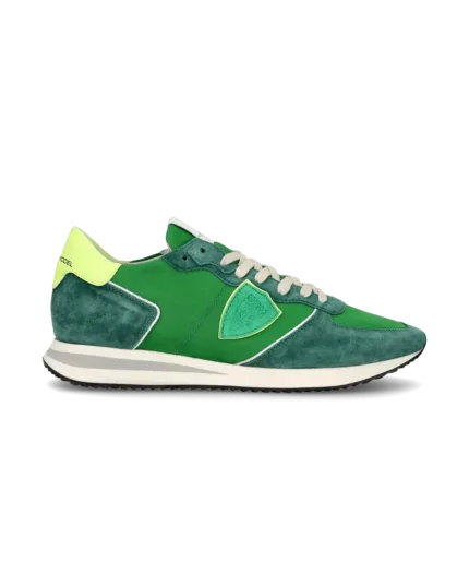 Sneakers Uomo Philippe Model Trpx Tropez In Camoscio Verde cod. TZLU WN78