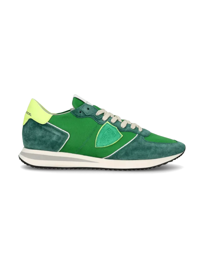 Sneakers Uomo Philippe Model Trpx Tropez In Camoscio Verde cod. TZLU WN78, foto 1 di 6