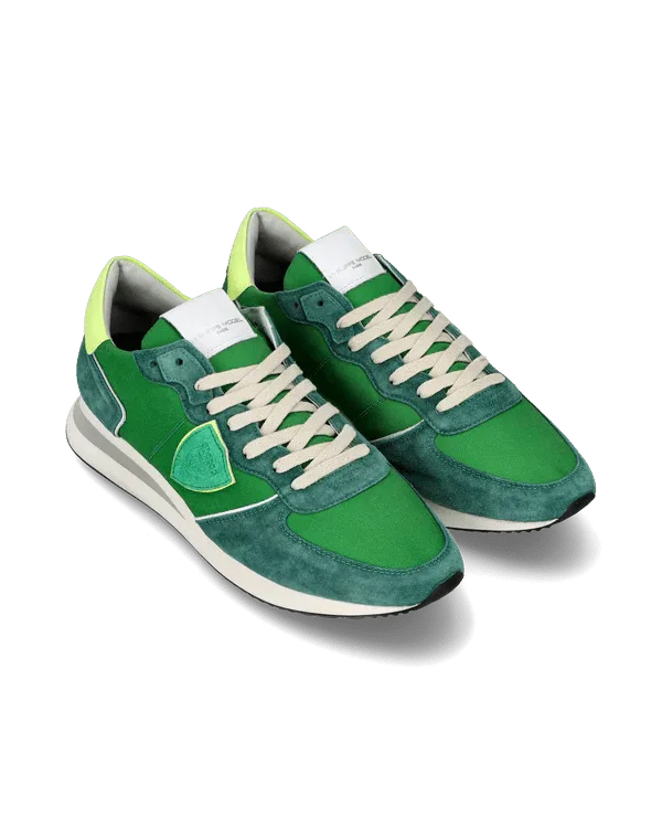 Sneakers Uomo Philippe Model Trpx Tropez In Camoscio Verde cod. TZLU WN78, foto 2 di 6
