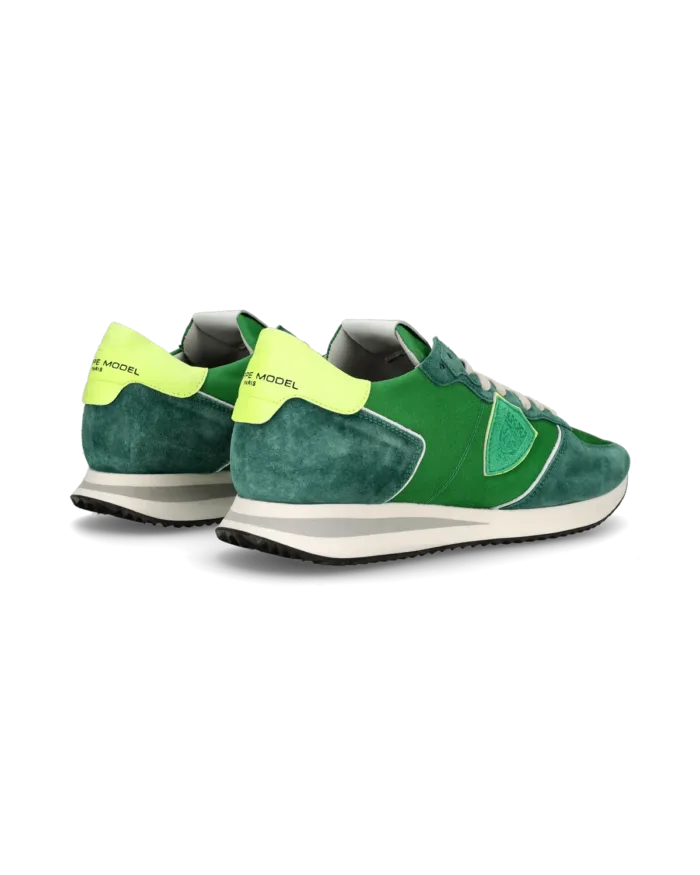 Sneakers Uomo Philippe Model Trpx Tropez In Camoscio Verde cod. TZLU WN78, foto 3 di 6