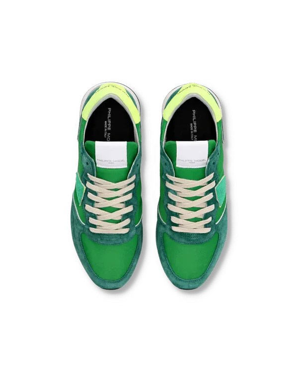 Sneakers Uomo Philippe Model Trpx Tropez In Camoscio Verde cod. TZLU WN78, foto 4 di 6