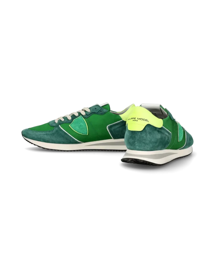 Sneakers Uomo Philippe Model Trpx Tropez In Camoscio Verde cod. TZLU WN78, foto 6 di 6