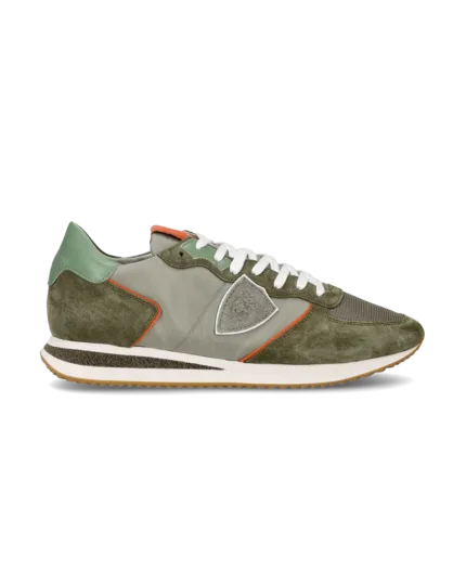 Sneakers Uomo Philippe Model Trpx Tropez In Camoscio Verde cod. TZLU WP41