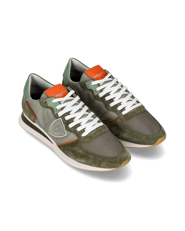 Sneakers Uomo Philippe Model Trpx Tropez In Camoscio Verde cod. TZLU WP41, foto 2 di 6