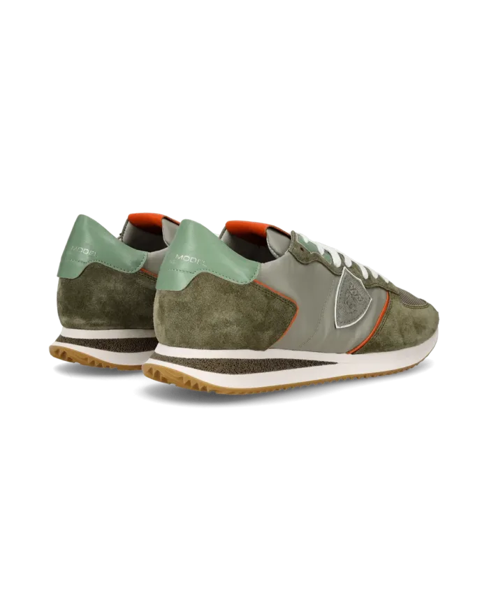 Sneakers Uomo Philippe Model Trpx Tropez In Camoscio Verde cod. TZLU WP41, foto 6 di 6