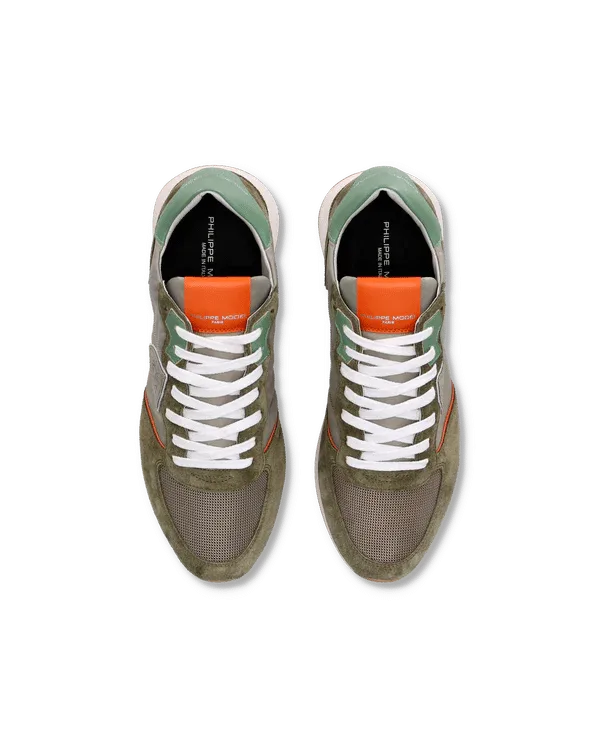 Sneakers Uomo Philippe Model Trpx Tropez In Camoscio Verde cod. TZLU WP41, foto 5 di 6