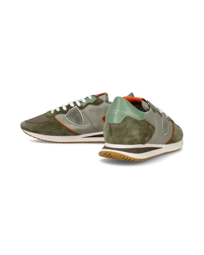 Sneakers Uomo Philippe Model Trpx Tropez In Camoscio Verde cod. TZLU WP41, foto 3 di 6