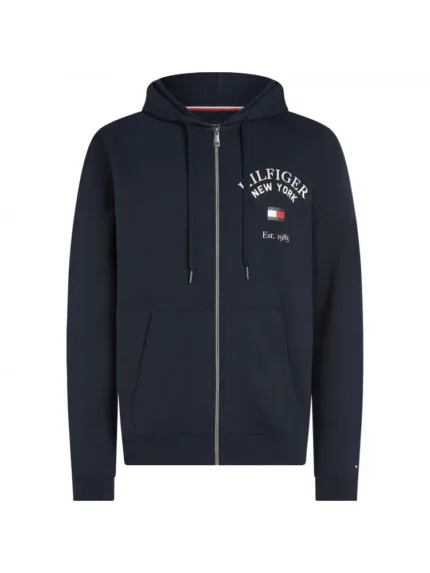 Felpa con Cappuccio e Zip Intera Uomo Tommy Hilfiger WCC ARCHED Blu art. MW0MW33644 DW5