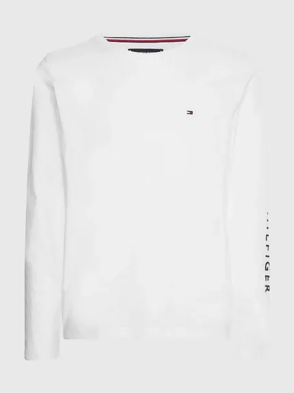 T-Shirt Maniche Lunghe Uomo Slim Fit Tommy Hilfiger Bianca art. MW0MW09096 YBR