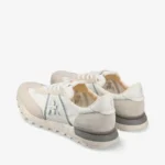 Sneakers Premiata Uomo In Camoscio Avorio e Dettagli In rete Traforata Bianca art. Johnlow 6798 - immagine 4