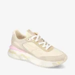 Sneakers Premiata Donna In Camoscio Beige con dettagli Rosa art. Moerund 6737G - immagine 2