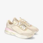 Sneakers Premiata Donna In Camoscio Beige con dettagli Rosa art. Moerund 6737G - immagine 5
