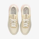 Sneakers Premiata Donna In Camoscio Beige con dettagli Rosa art. Moerund 6737G - immagine 3