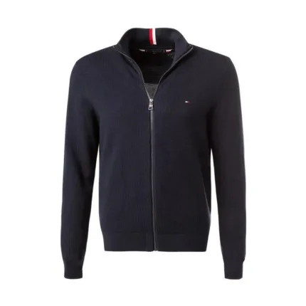 Cardigan con Zip Uomo Tommy Hilfiger In cotone Blu  art. MW0MW33513 DW5