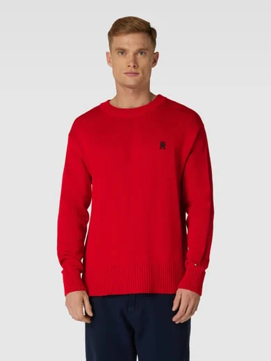 Maglione Girocollo Uomo Tommy Hilfiger In cotone Rosso Midweight  art. MW0MW33505 XLG