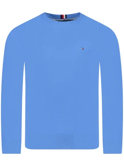 Maglione Girocollo Uomo Tommy Hilfiger In cotone Azzurro art. MW0MW21316 C30