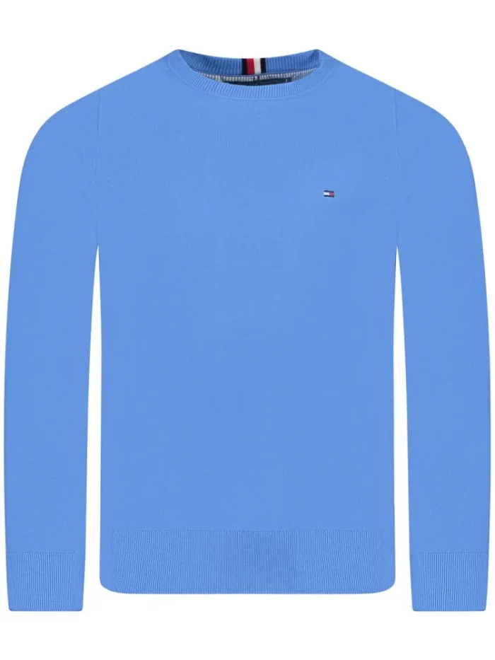 Maglione Girocollo Uomo Tommy Hilfiger In cotone Azzurro art. MW0MW21316 C30, foto 1 di 1