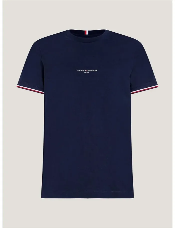 T-Shirt Uomo Slim Fit Tommy Hilfiger Blu art. MW0MW32584 DW5, foto 1 di 2