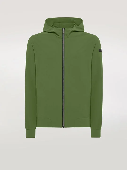 Felpa Con Cappuccio Estiva RRD Summer Hood Zip Fleece Verde Art. 24150 Col 24, foto 1 di 1